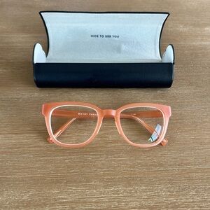 Warby Parker Tally Glasses Frames in Clay color, with case